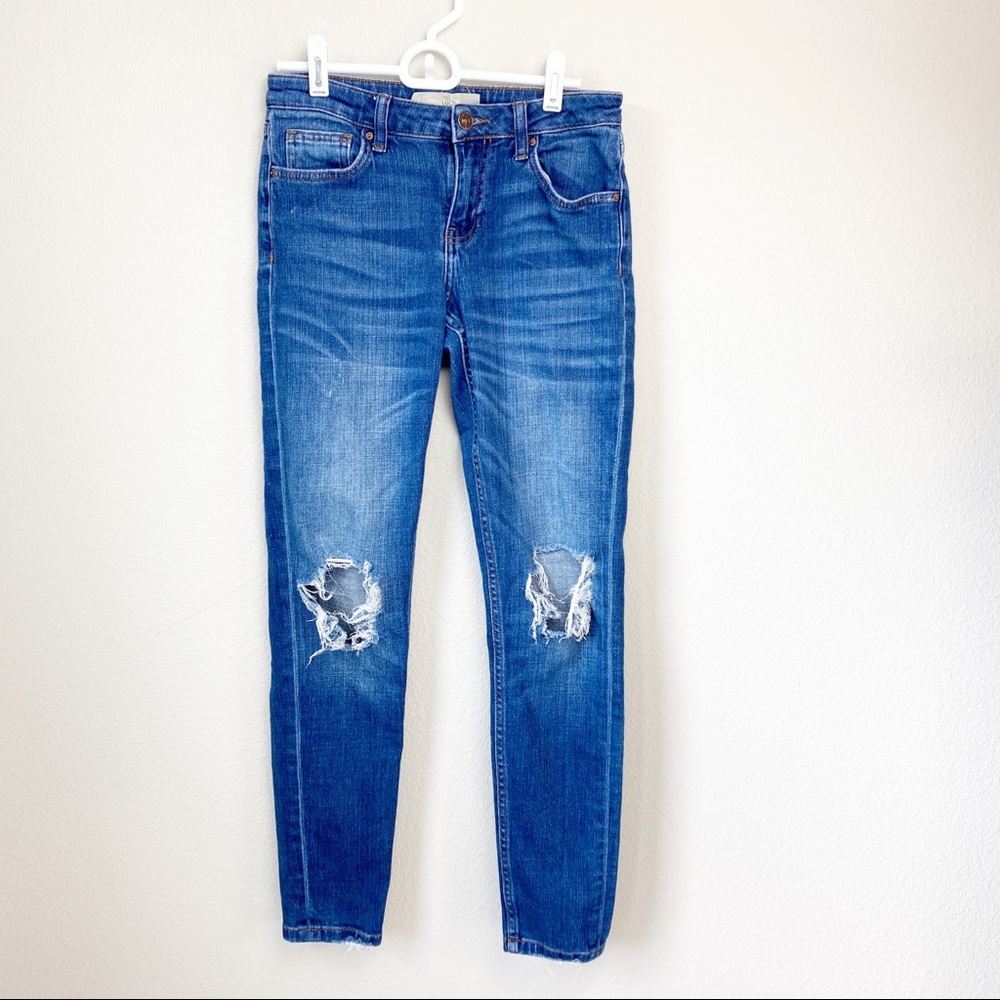 Topshop Moto Lucas Ripped Jeans - Size 25